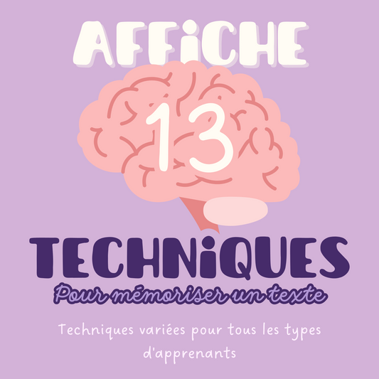 Affiche | 13 techniques de mémorisation