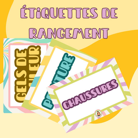 Étiquettes de rangement