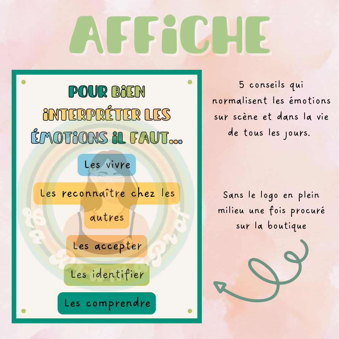 Affiche: 5 conseils qui normalisent les émotions