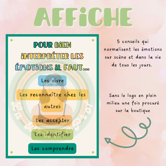 Affiche: 5 conseils qui normalisent les émotions