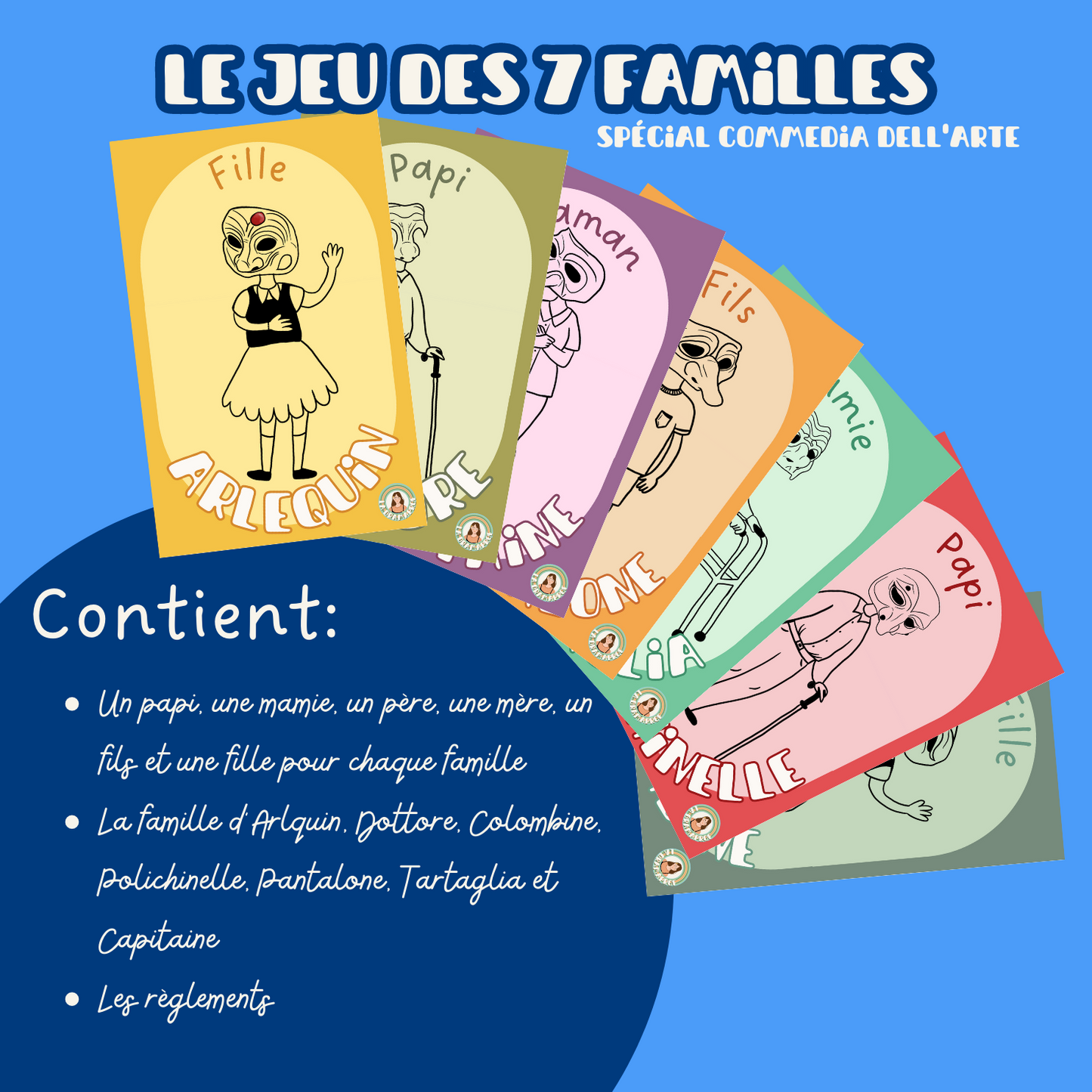 Le jeu des 7 familles - Édition Commedia Dell'Arte