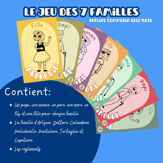 Le jeu des 7 familles - Édition Commedia Dell'Arte