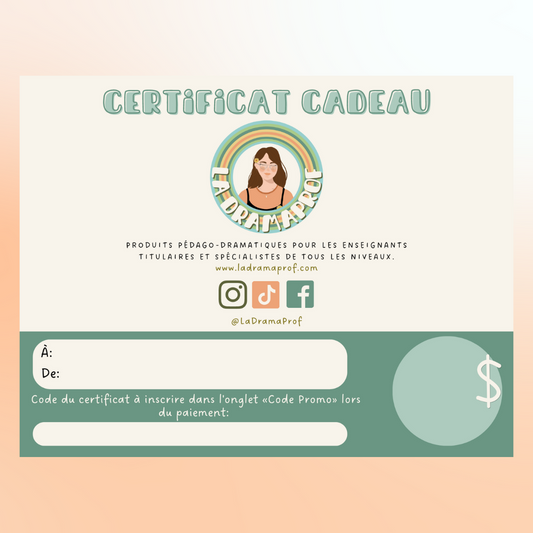 Certificat cadeau